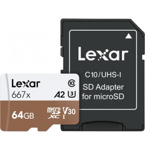 Atminties kortelë Lexar Pro microSDXC 64GB 667x 100MB/s